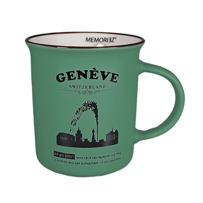 MUG 36-1-2-5 M Story Mug GENÈVE - Jet d'eau - Emerald MATT