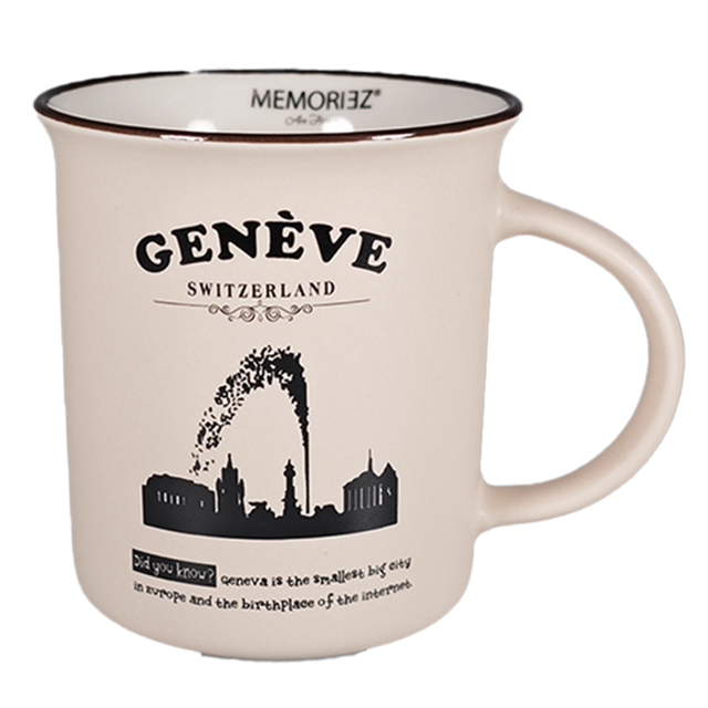 MUG 36-1-2-6 M Story Mug GENÈVE - Jet d'eau - Sand MATT