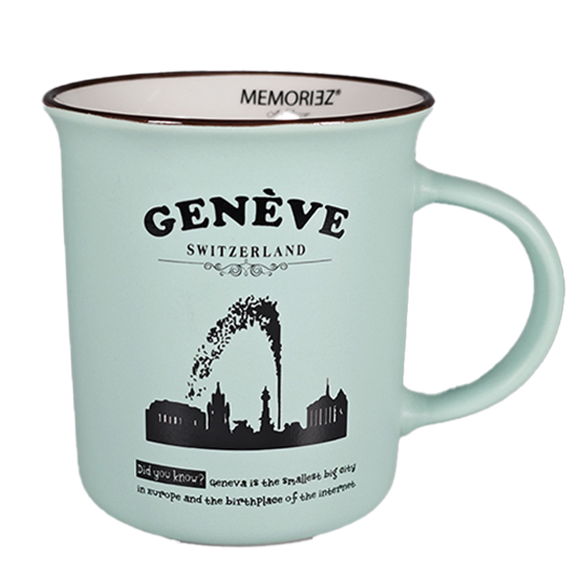 MUG 36-1-2-4 M Story Mug GENÈVE - Jet d'eau - Mint MATT