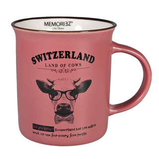 MUG 30-1-3-6 M Story Mug Land of Cows - Fuchsia MATT
