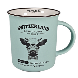 MUG 30-1-3-4 M Story Mug Land of Cows - Mint MATT