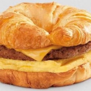 Impossible Sausage, Egg and cheese Croissant Sandwich 