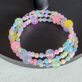 Pastels 3 Wire Wrap Bracelet