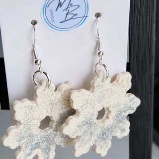 Clay Snowflake Earrings