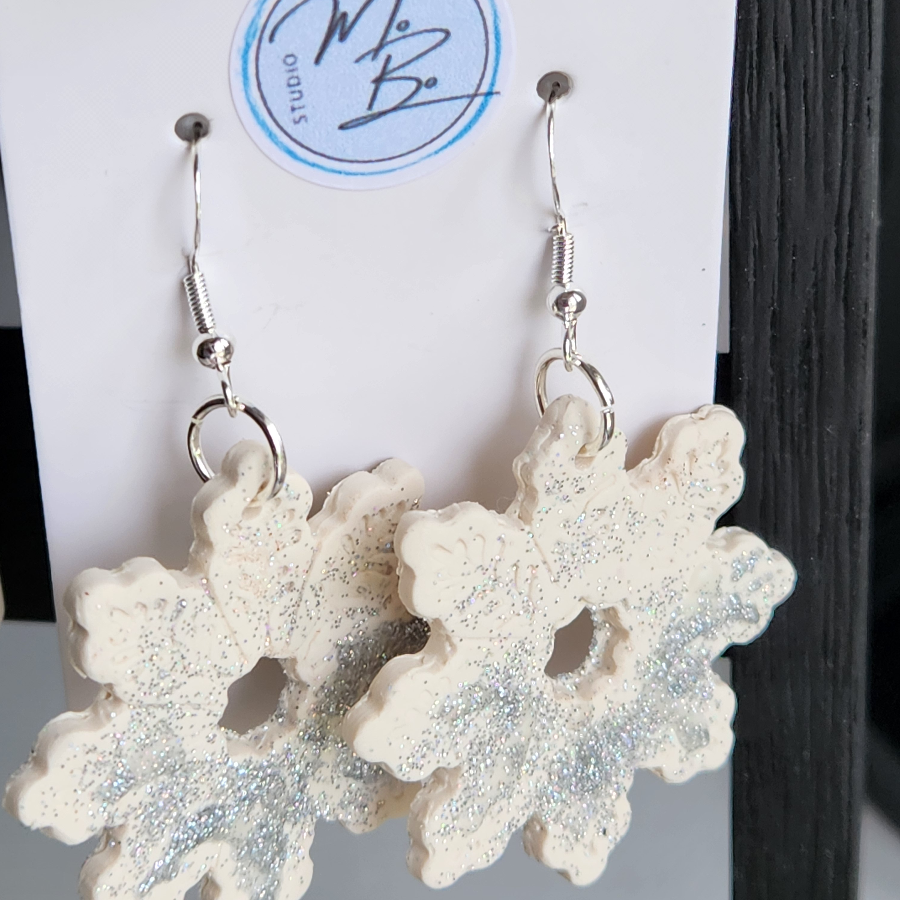 Clay Snowflake Earrings Main Image