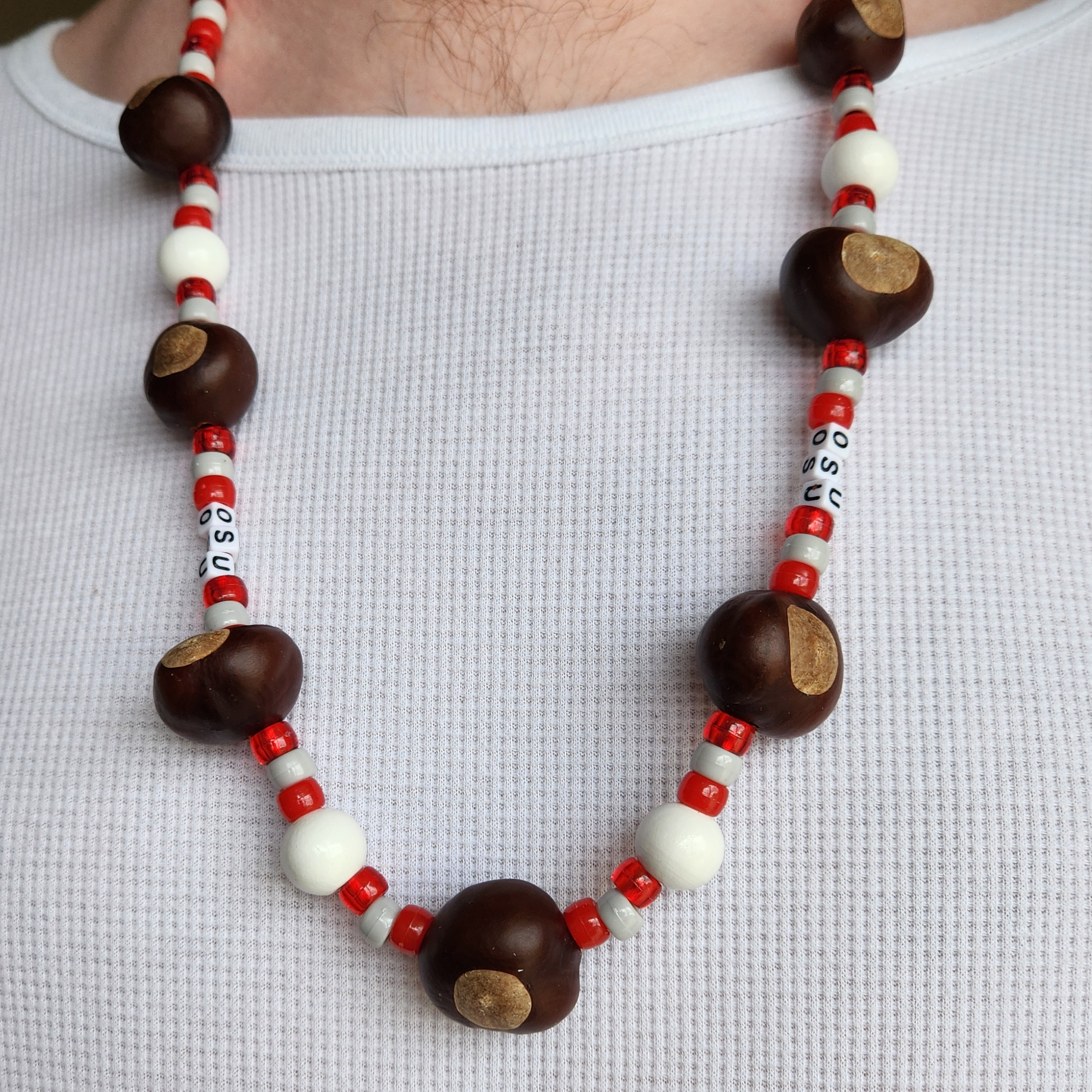 "OSU" Buckeye Necklace Main Image