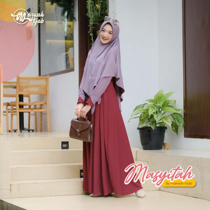 Set Pasmina Maroon  Main Image