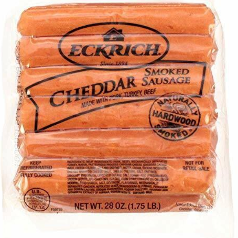 Eckrich Cheese Sausage 6/28 oz packages Main Image