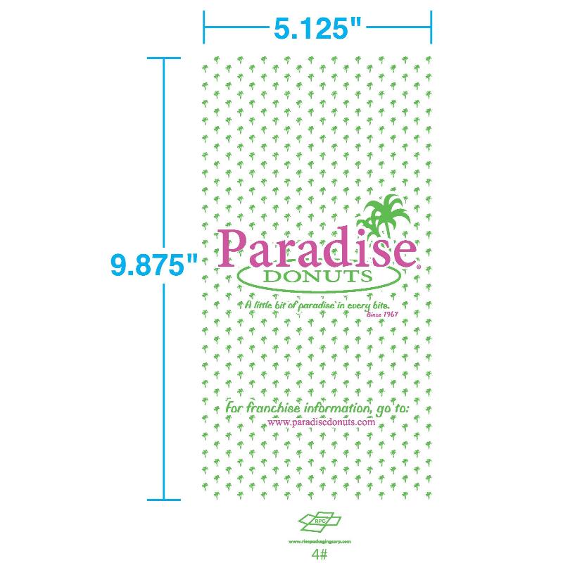 4# Paradise Bakery Bags- 500 ct
