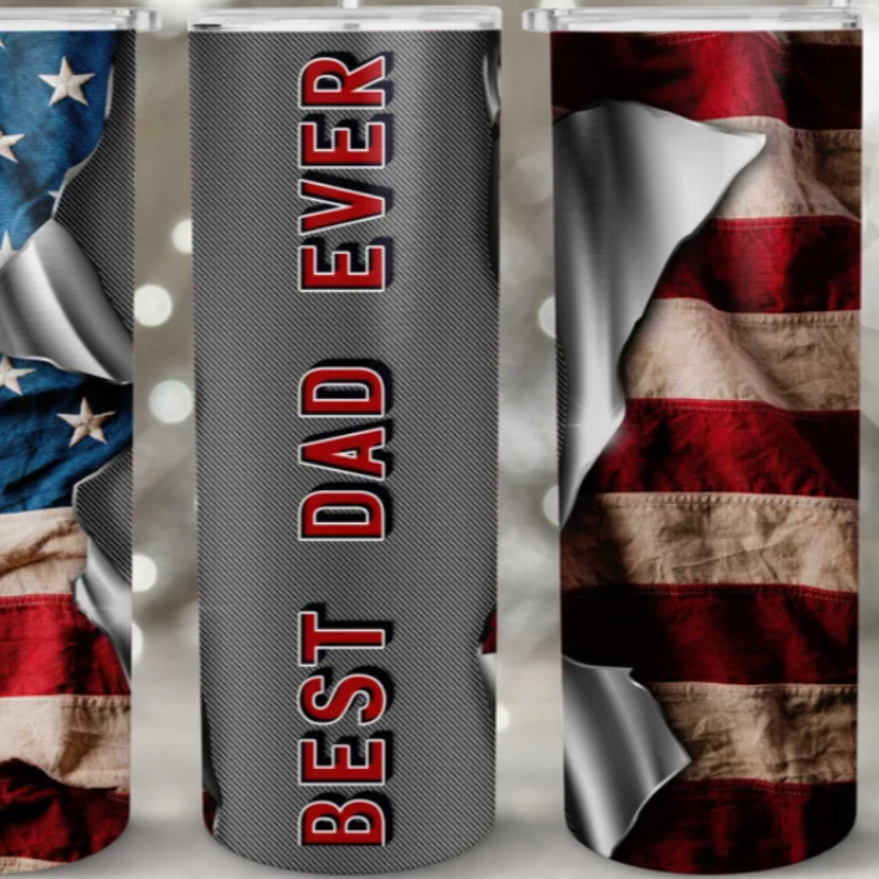 Customized American Flag Tumbler
