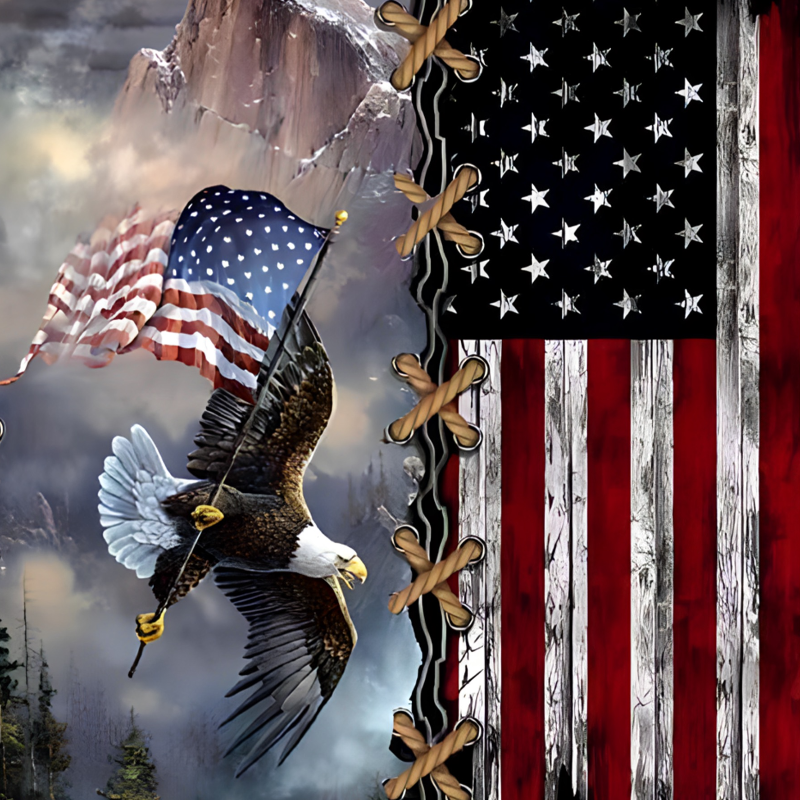 American Flag & Eagle Tumbler