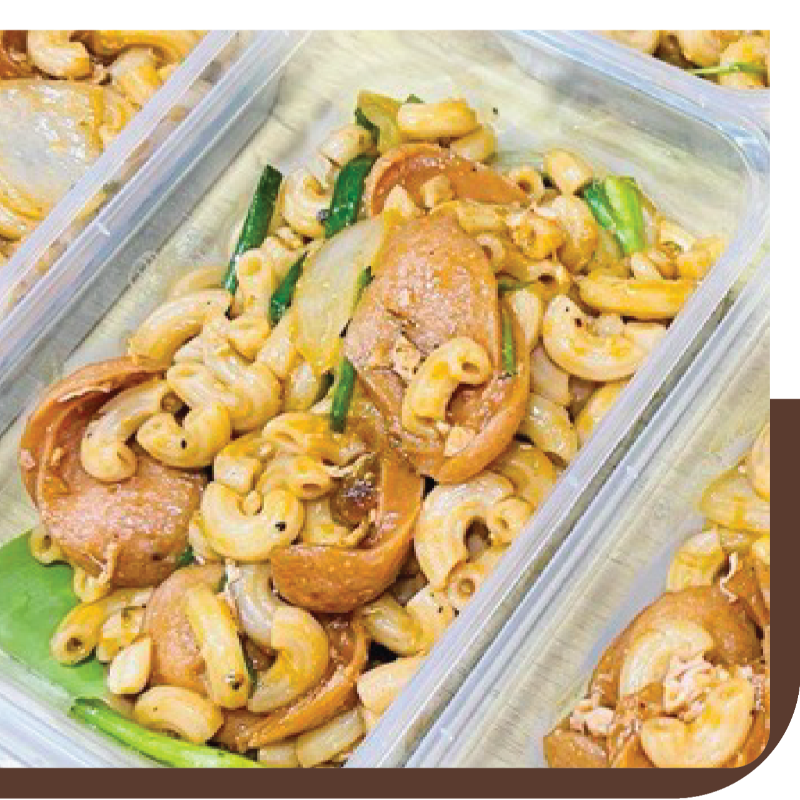 Macaroni ឆាហតដក / Macaroni with hot dog