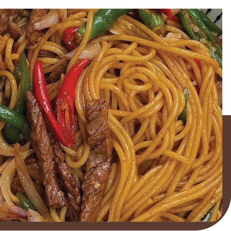 មីឆាសាច់គោ /  Fry beef Noodle
