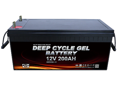  200 AH, 12- Volt solar rechargeable batteries.