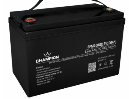 100 AH 12- Volt solar rechargeable batteries.