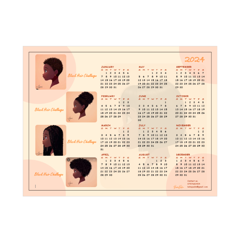 The Black Hair Calendar