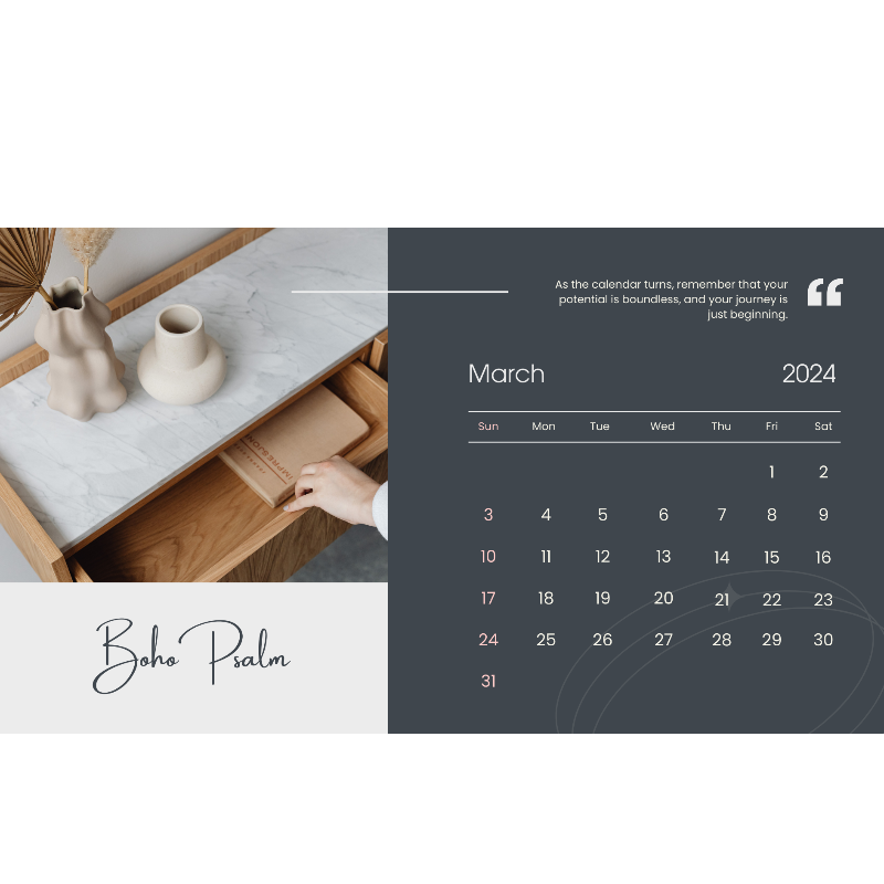 Custom Table Calendar - Thumbnail (Preview) 3