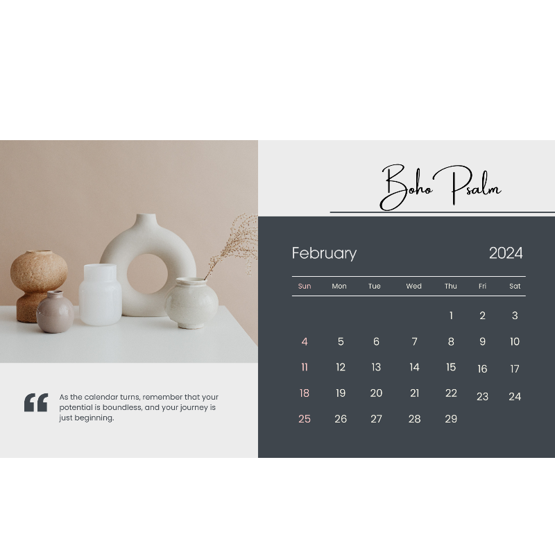 Custom Table Calendar - Thumbnail (Preview) 2