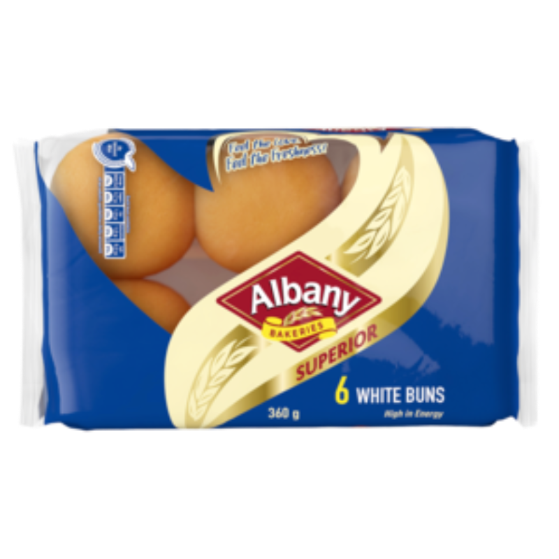Albany superior white buns 6x