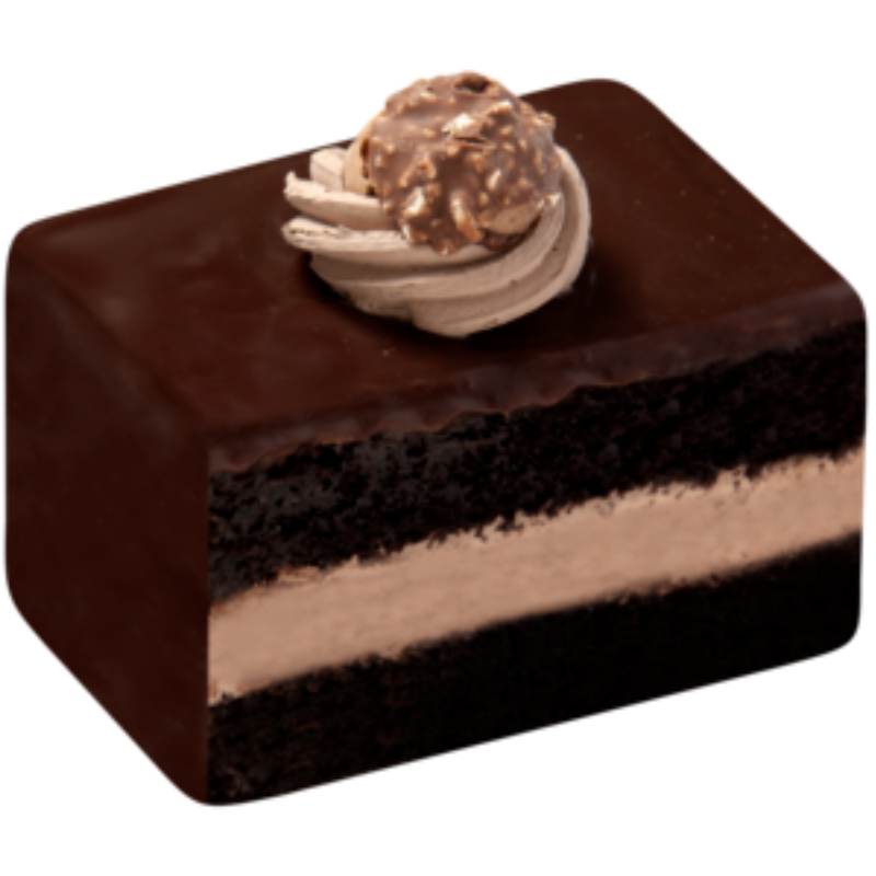 Ferrero rocher cake slice