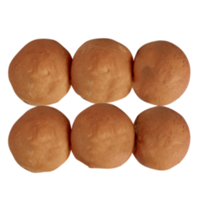 White Hamburger rolls 6x