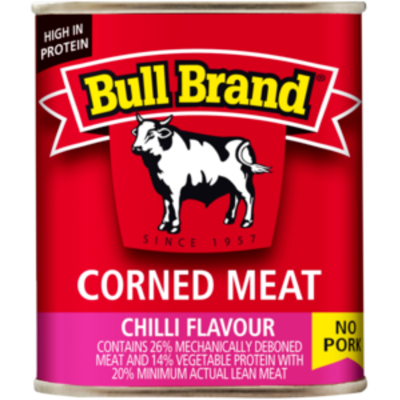 300g Bull Brand Chilli Flavoured Cornes Meat