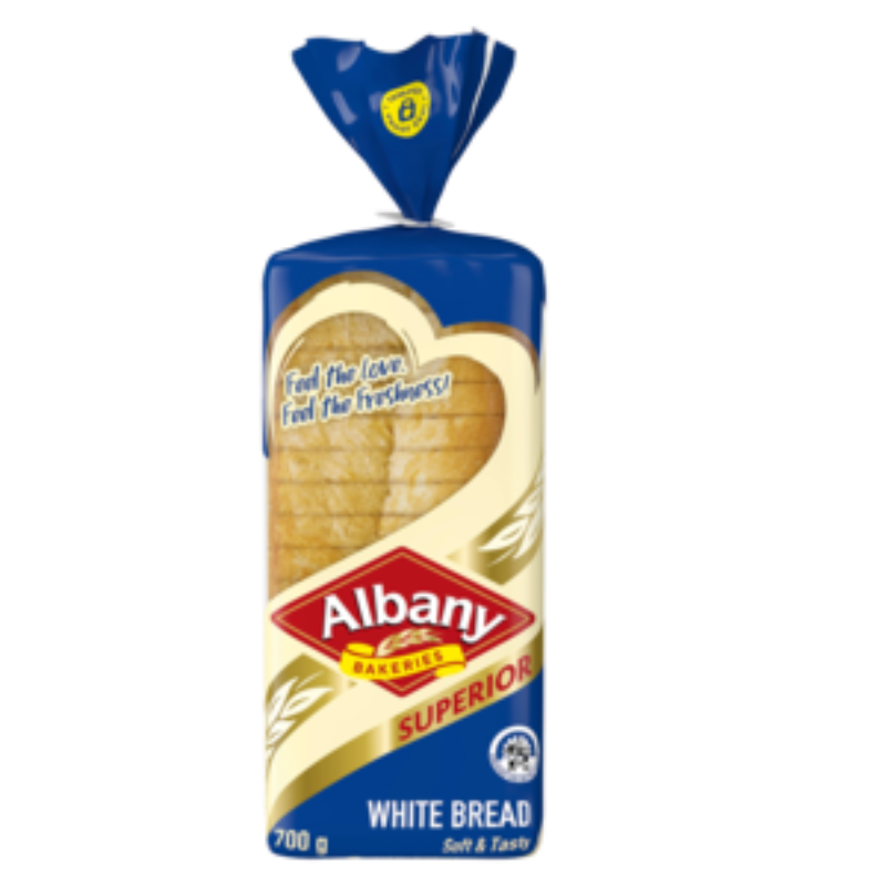700g Albany White bread