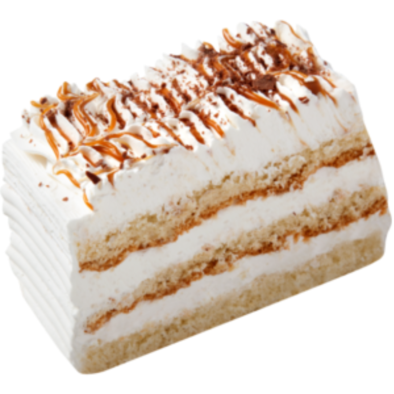 Caramel cake slice