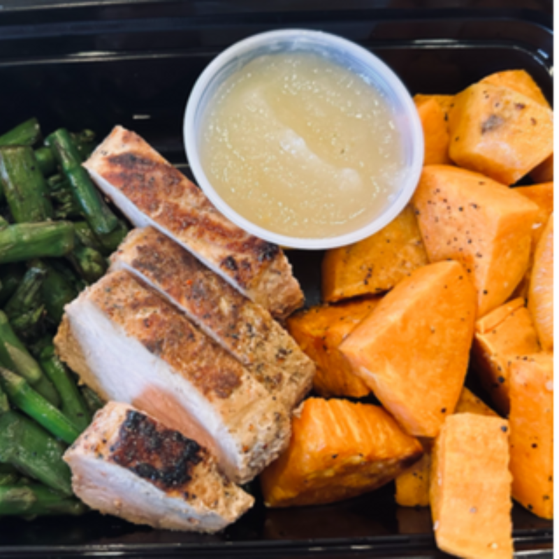 Marinated Pork Tenderloin with roasted Sweet Potatoes