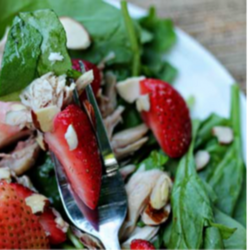Chicken Strawberry Almond Salad