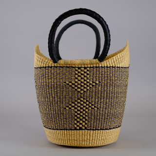 Natural Diamond Weave Basket