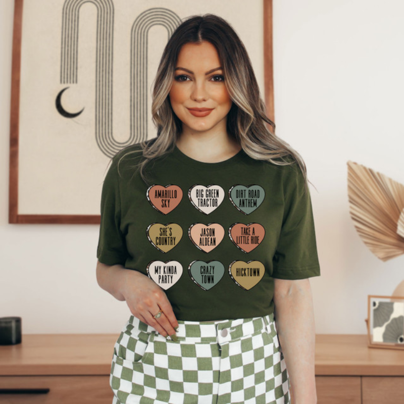 Jason Aldean Candy Hearts lyric shirt 