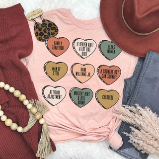Hank Williams Candy Hearts lyric shirt 