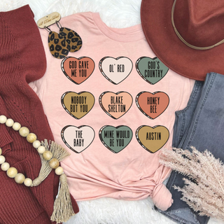 Blake Shelton  Candy Hearts lyric shirt  - Thumbnail 2