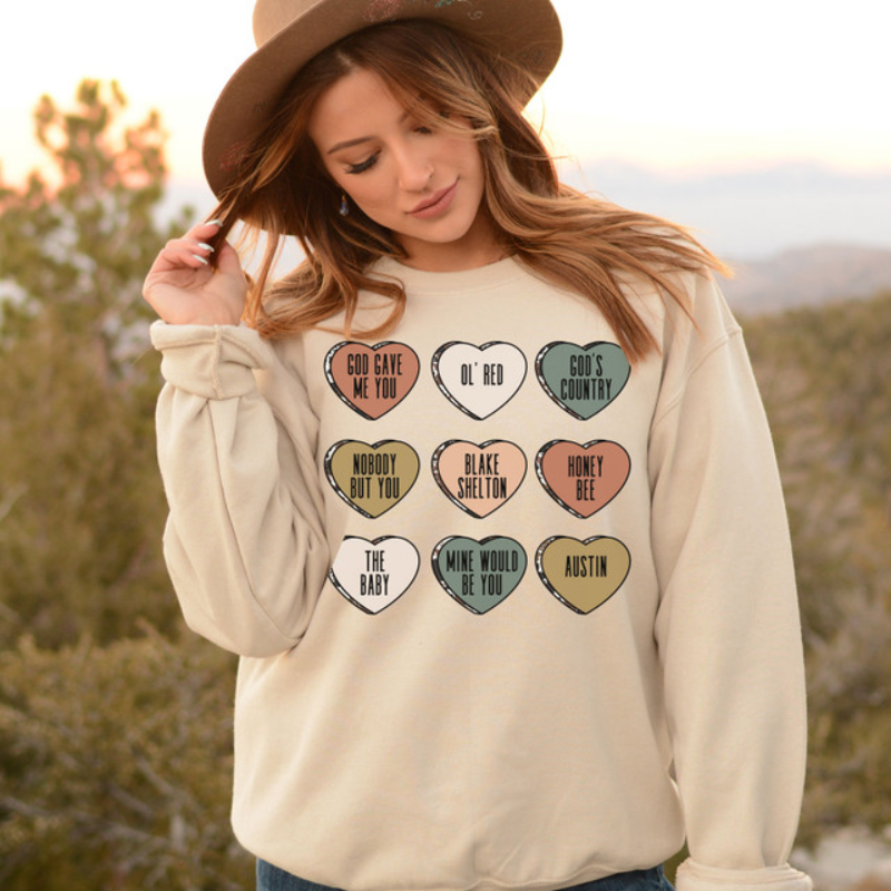 Blake Shelton  Candy Hearts lyric shirt  Main Image