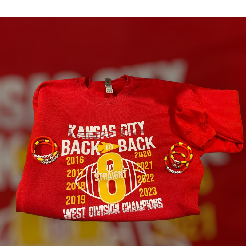 KC Retro Back to Back 8 straight West Division Champs crewneck Main Image