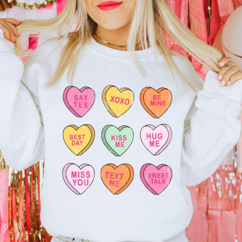 CONVERSATION HEARTS  Tshirt, Long sleeve and crewneck Main Image