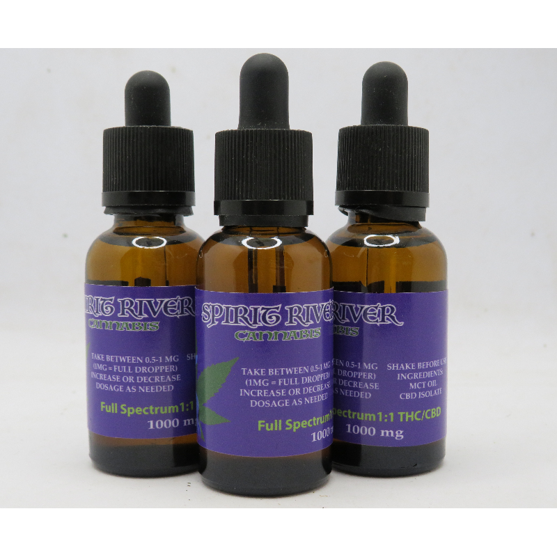 1000 MG CBD/THC 1:1 OIL DROPPER