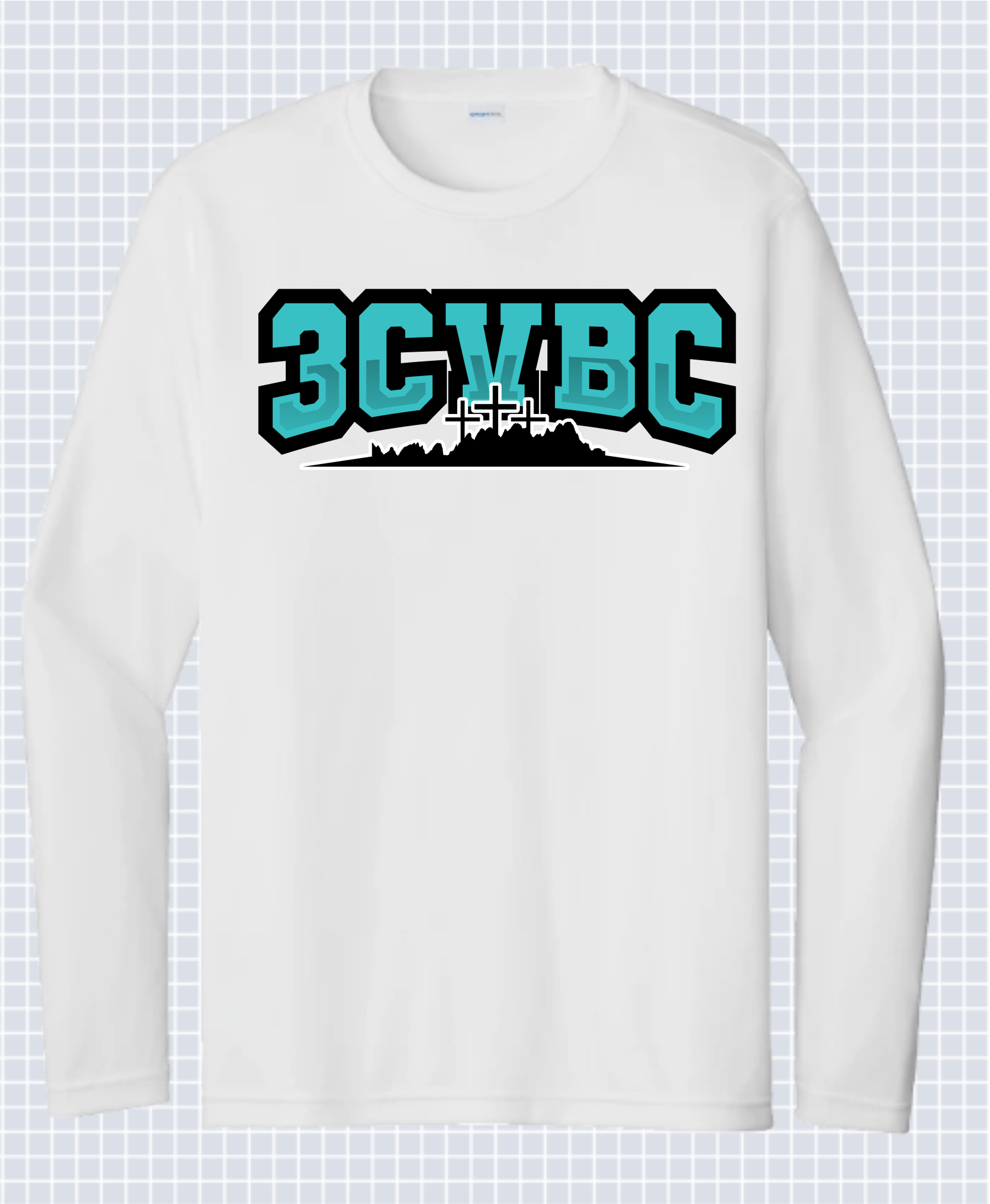 White 3CVBC Long Sleeve Main Image