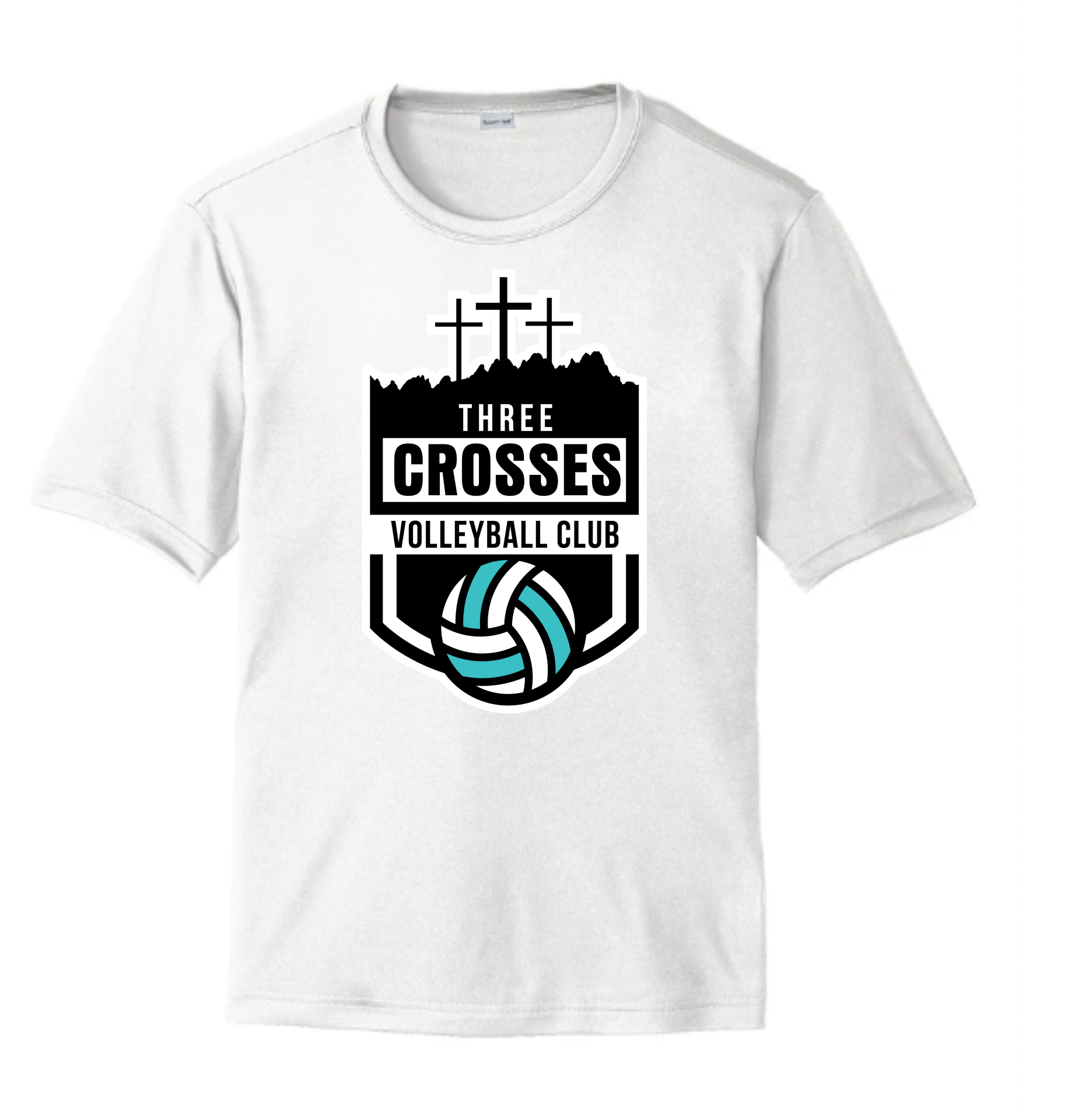 White 3 Crosses Short Sleeve Main Image