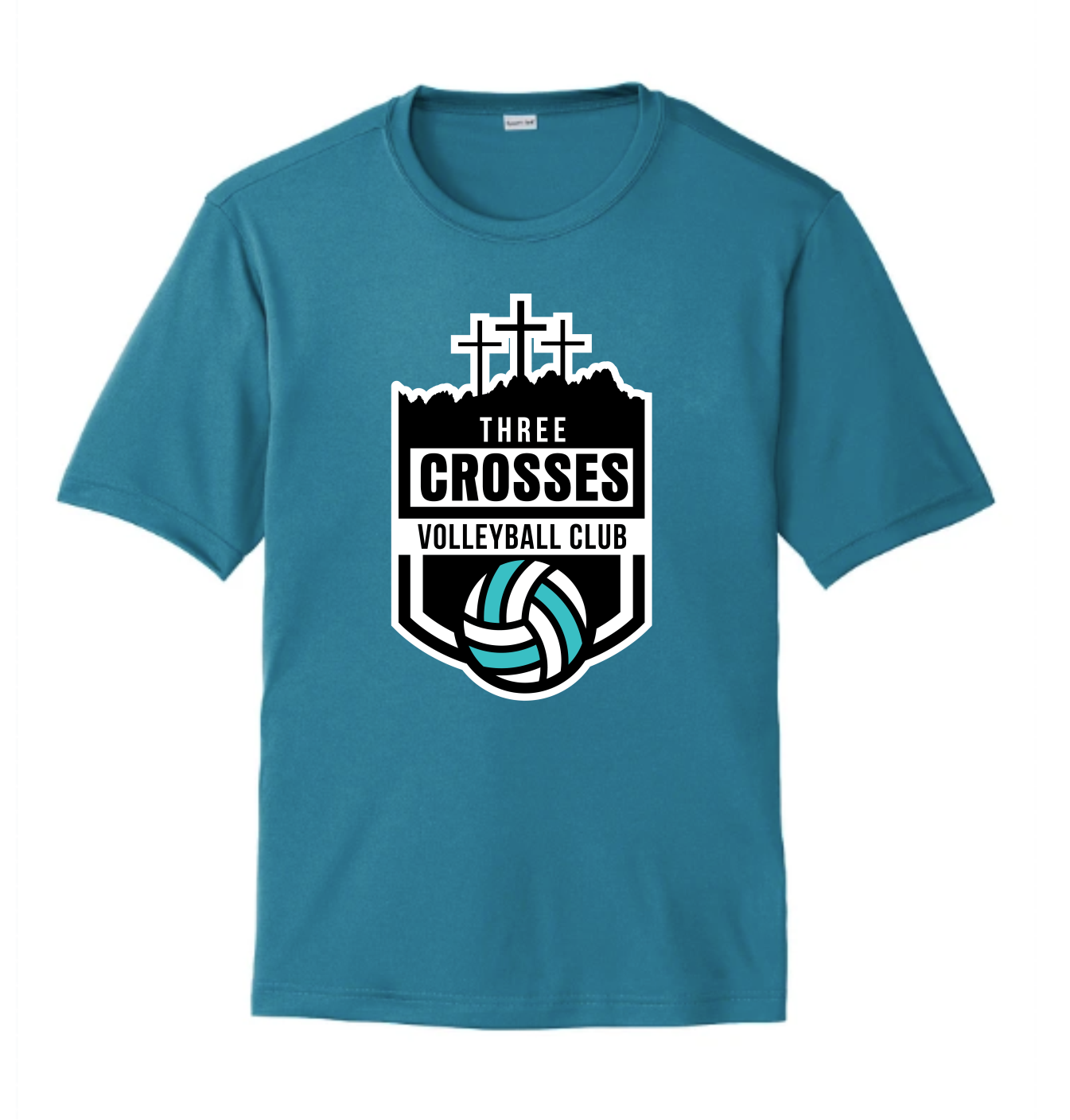 Teal 3 Crosses Short Sleeve Main Image