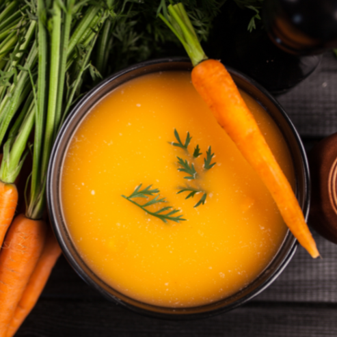 Sopa de zanahoria y gengibre