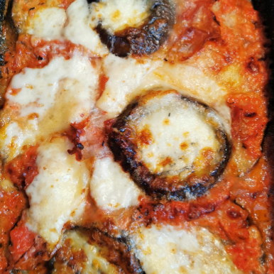 Berenjena parmesano, para 2. 