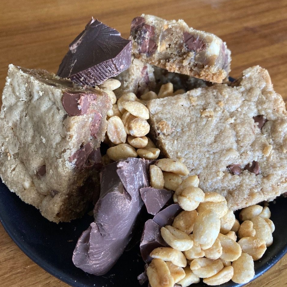 Barras de chocolate con mantequilla de maní