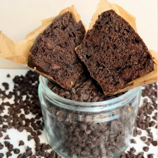 HOMEMADE Double Chocolate Protein Muffins