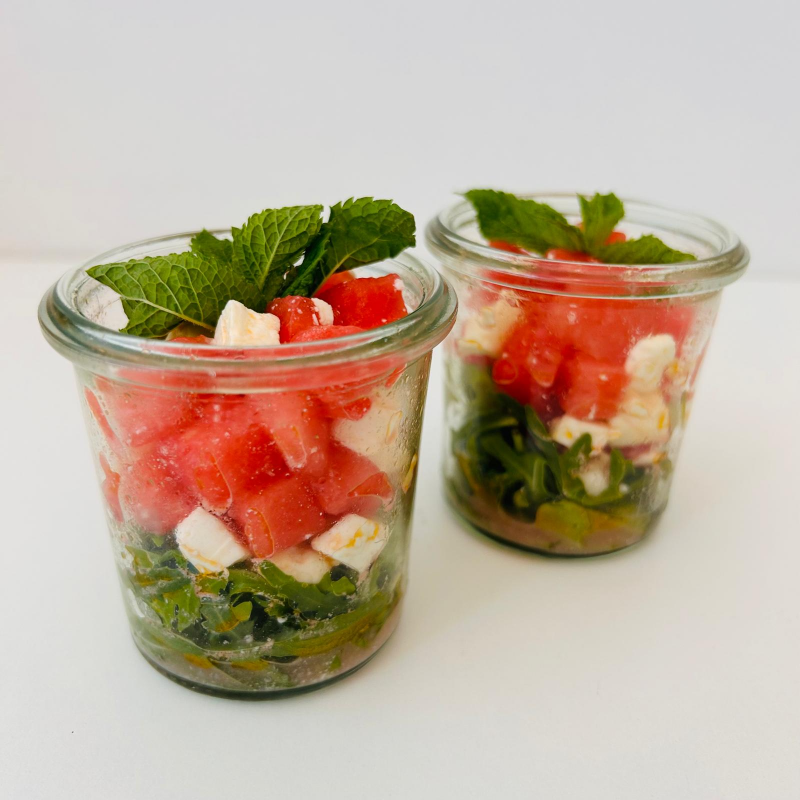 Wassermelone-Feta Salat mit Minze (G)