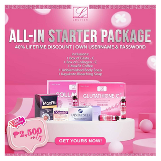 (Distributor Package) ALL IN STARTER PACK (1 GLUTA, 1 COLLAGEN, 1 MAXFIT, 1 UNBLEMISHED, 1 KAYAKOTO) FREE Shipping