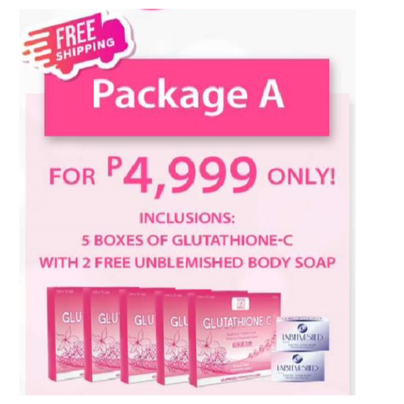 Distributor Package A (5 Gluta, 1 Unblemished Soaps, 2 Kayakoto) FREE Shipping Main Image