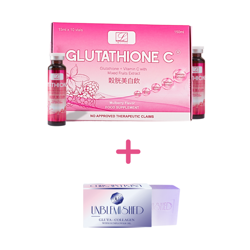 (Promo) One (1) Box Glutathion - C with FREE 1 Unblemished Body Soap (FREE Shipping) Main Image