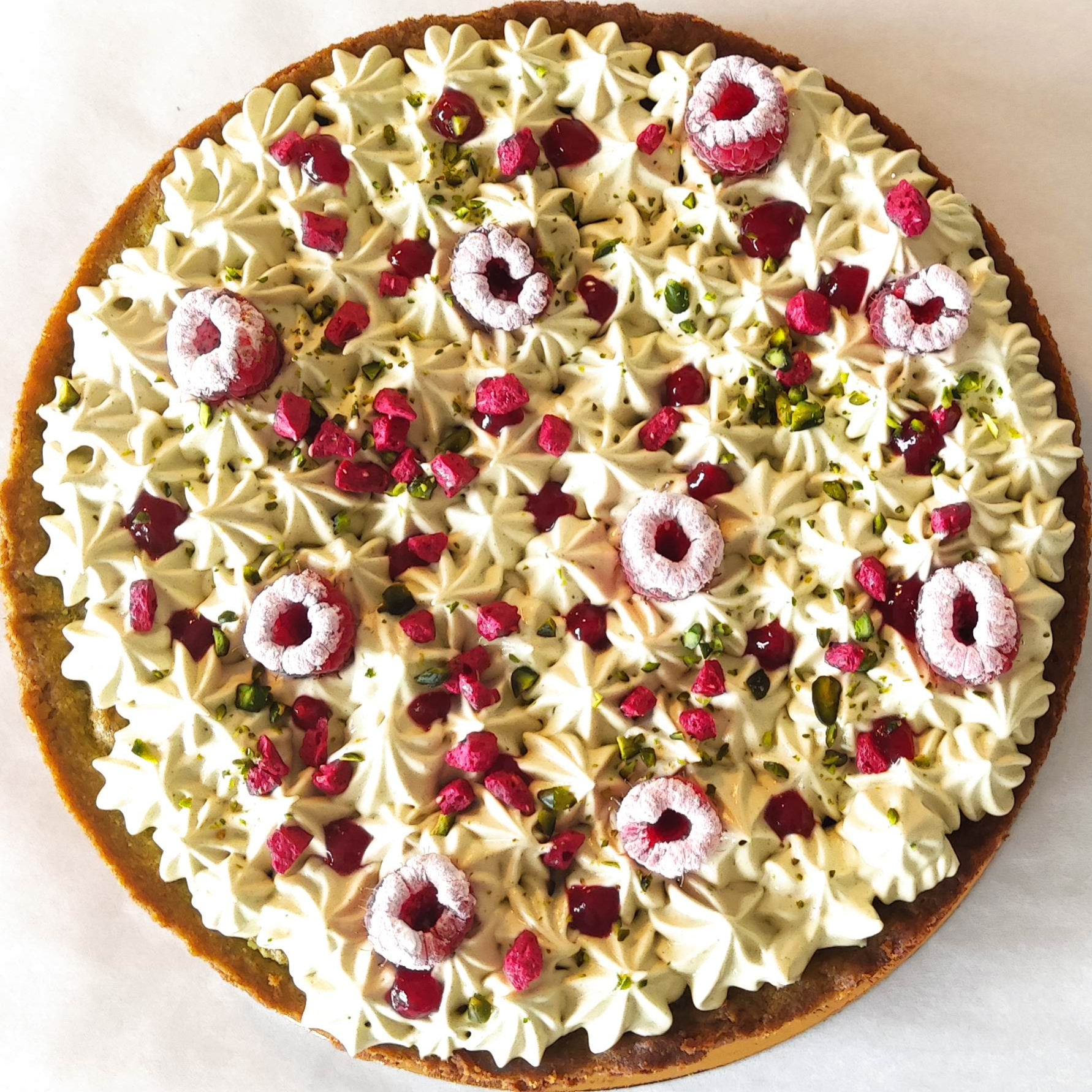 Tarte pistache framboise - halavi